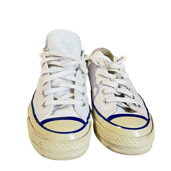Converse Unisex Vintage Leather White/Blue Size W7 M5 - Picture 16 of 16